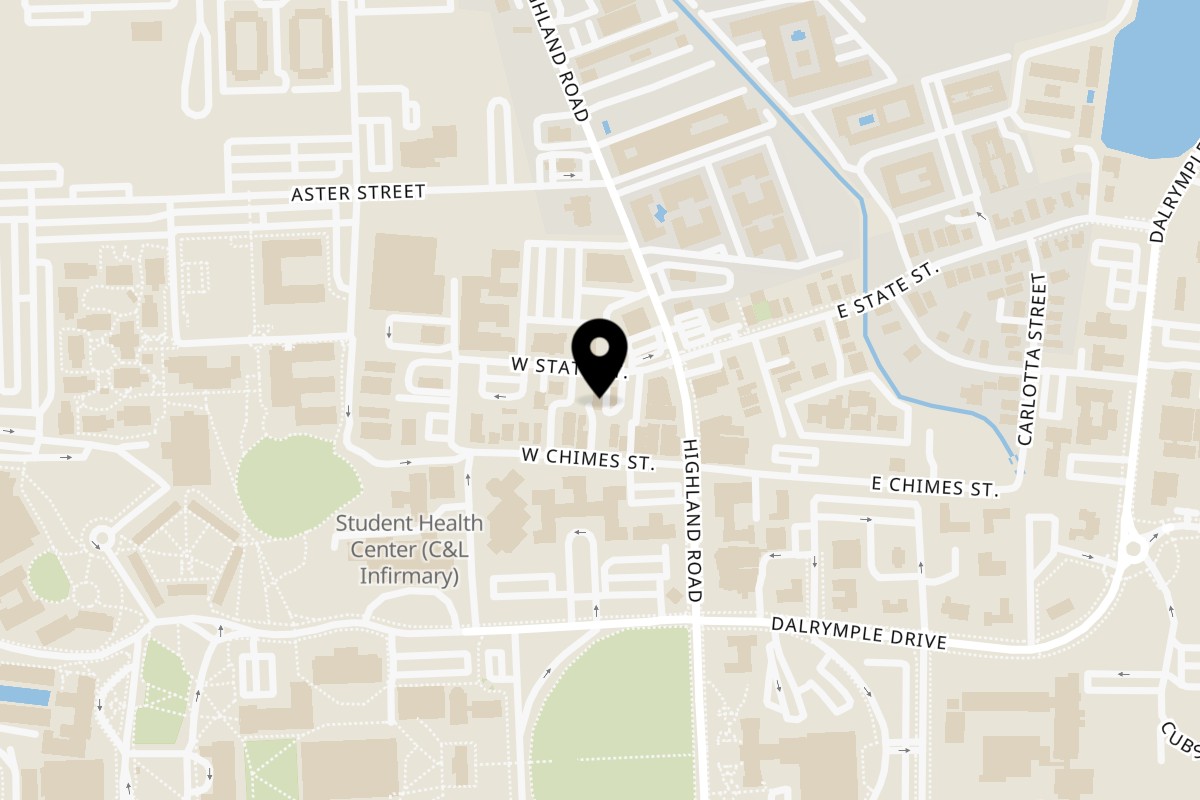 Map showing the location of Clutch City Cluckers Baton Rouge on 159 W State St in Baton Rouge