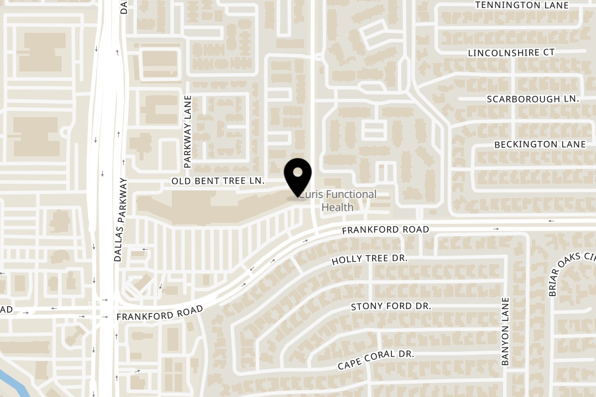 Map showing the location of Clutch City Cluckers Frankford, Dallas on 4727 Frankford Rd Ste 405 in Dallas
